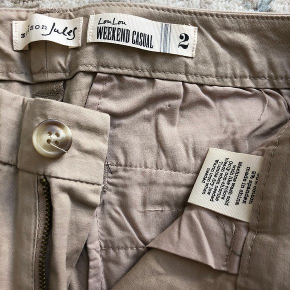 Maison Jules Crop Cuff Straight Leg Lou Lou Pants - Picture 4 of 5